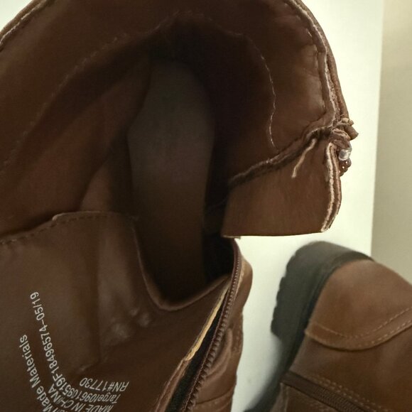 Universal Thread Dark Cognac Brown Combat Boots - Picture 8 of 8